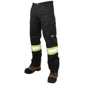 Tough Duck Men's High Visibility Reflective Work Pants, Blue, 36" x 34"